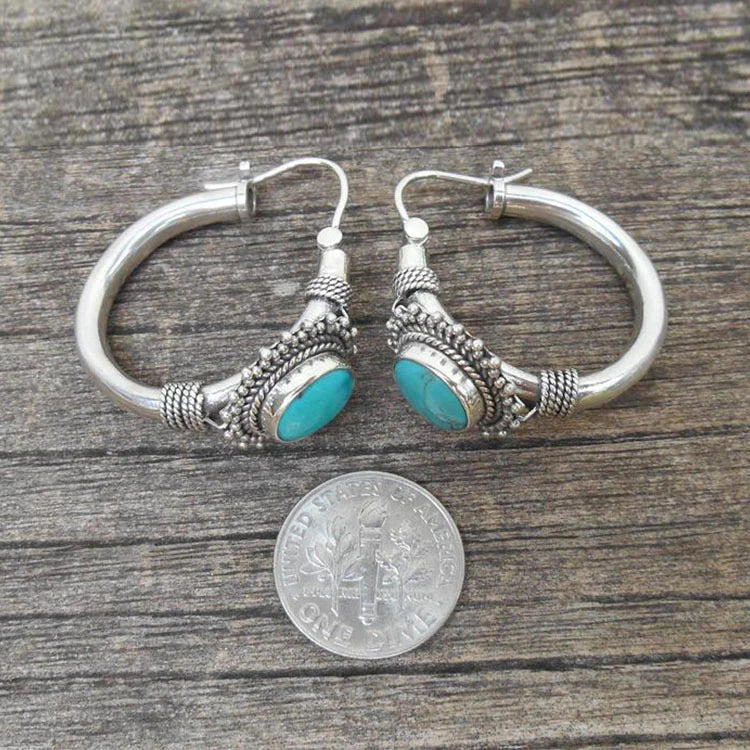 Vintage Turquoise Drop Earrings