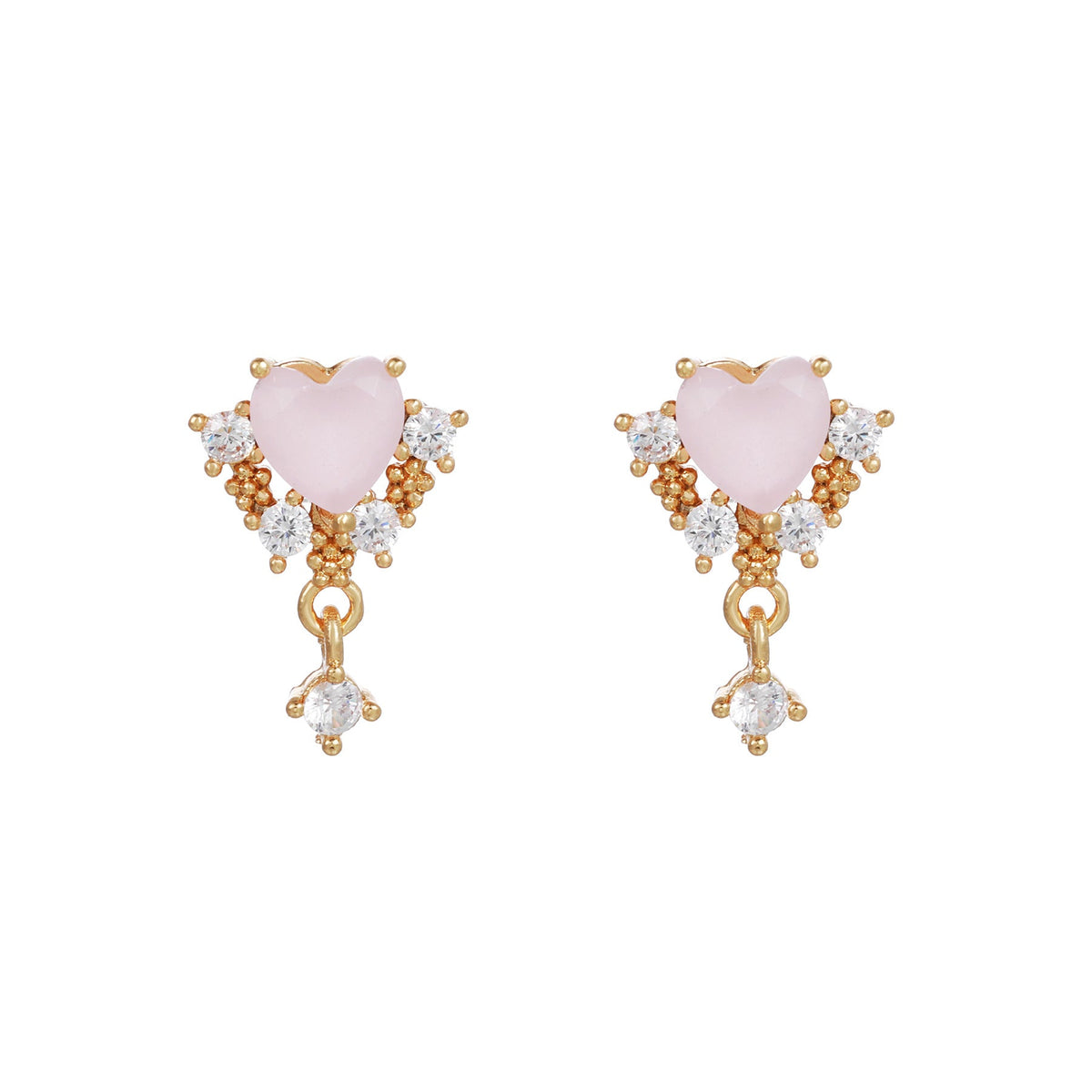 Sweet Pink Love Earrings Set