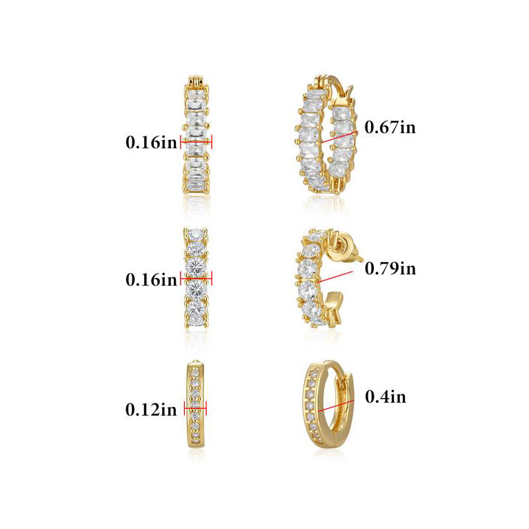 Chunky Gold Huggie Hoop Earrings