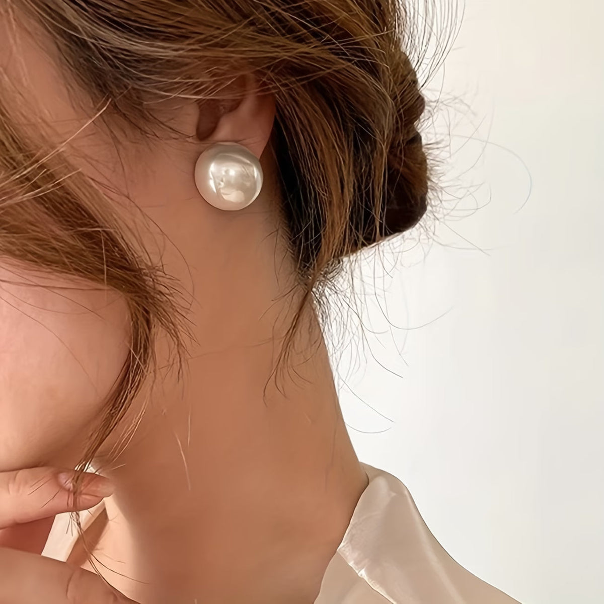 Vintage Statement Pearl Stud Earrings