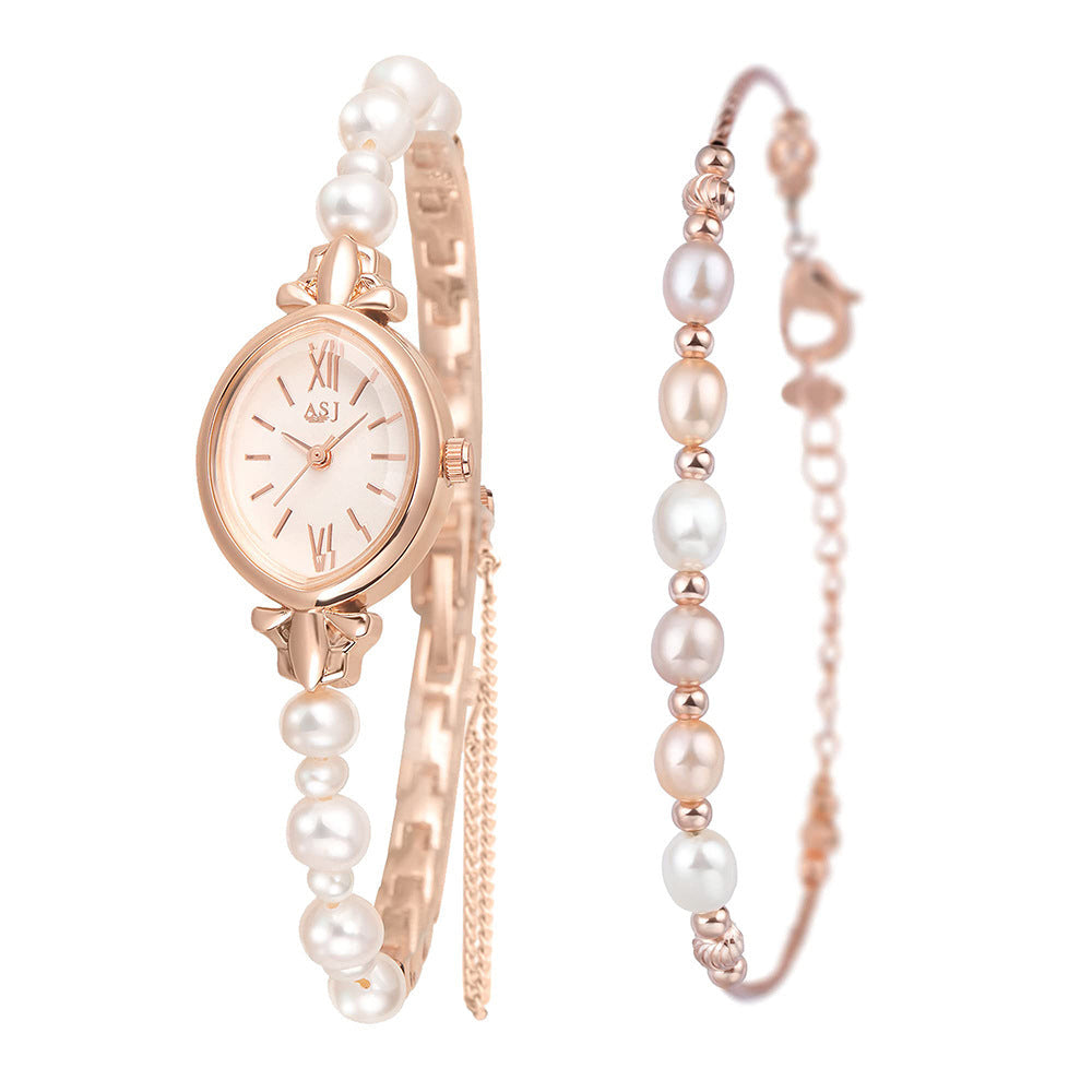 Pearl Quartz Bracelet Watch