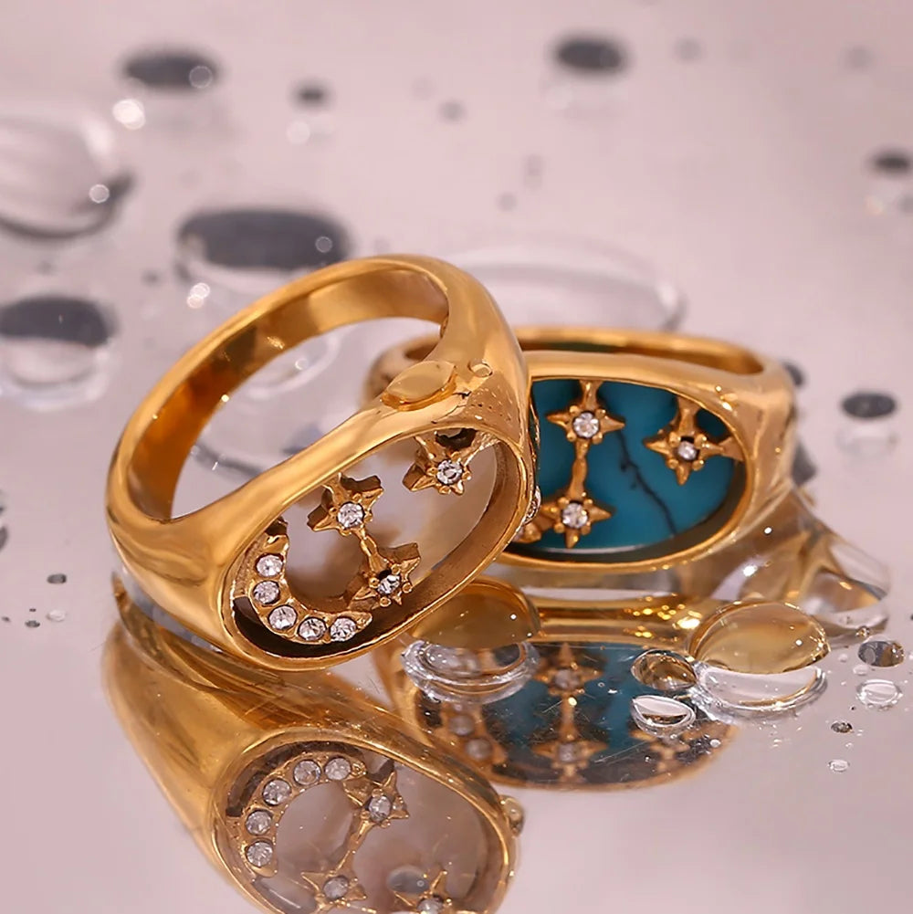 The Moon - Gold Ring