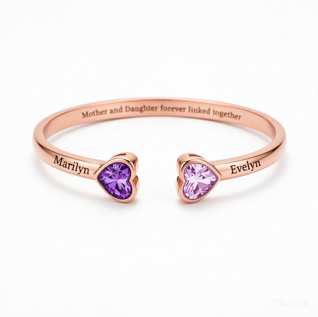 Handmade Mother & Daughter Birthstone Bracelet