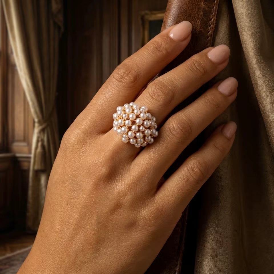 Bush - Inlaid Pearls Ring