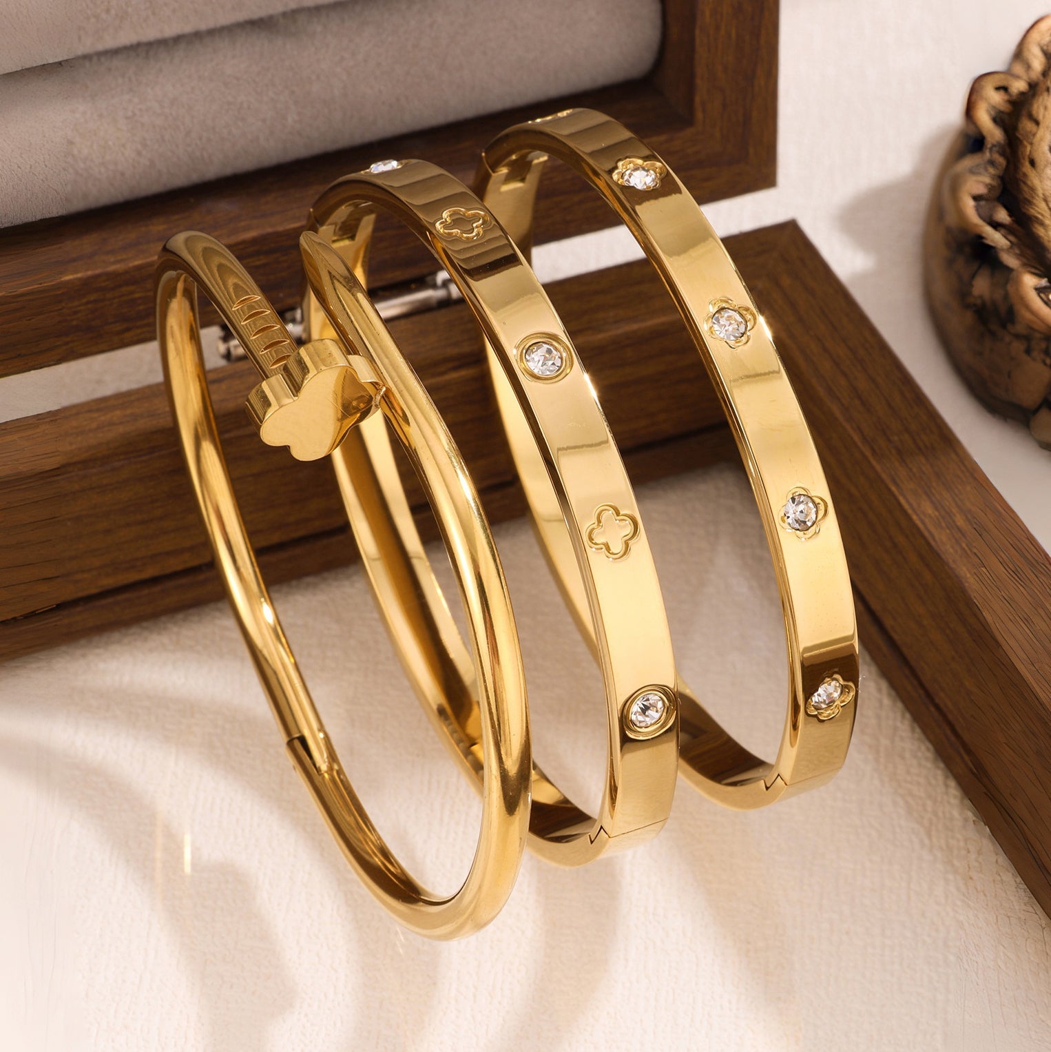 3 Piece Stackable Bangle Set