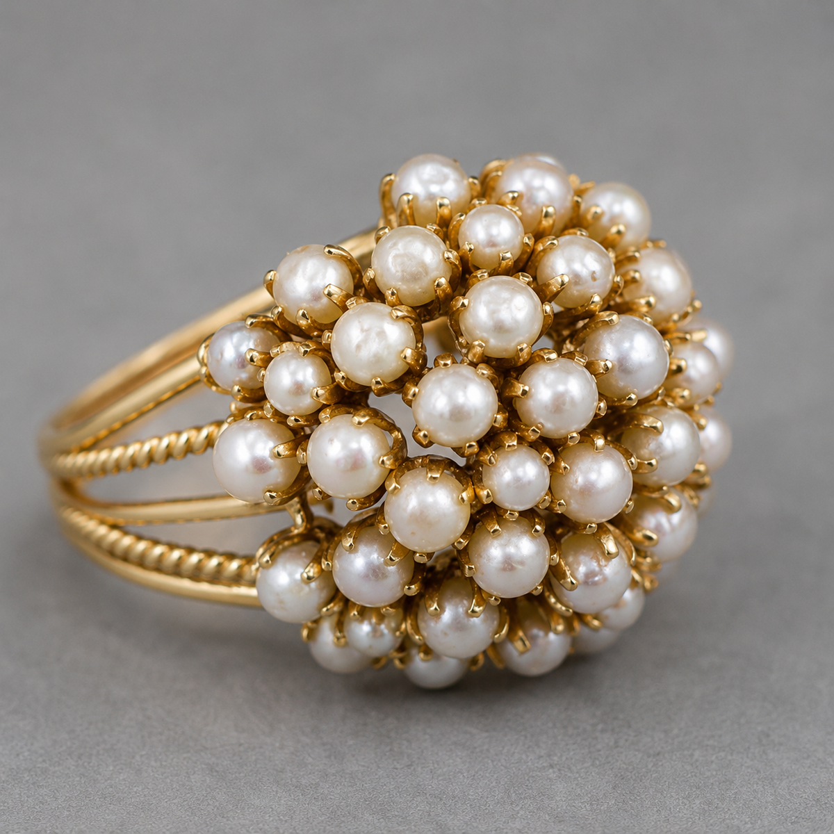 Bush - Inlaid Pearls Ring