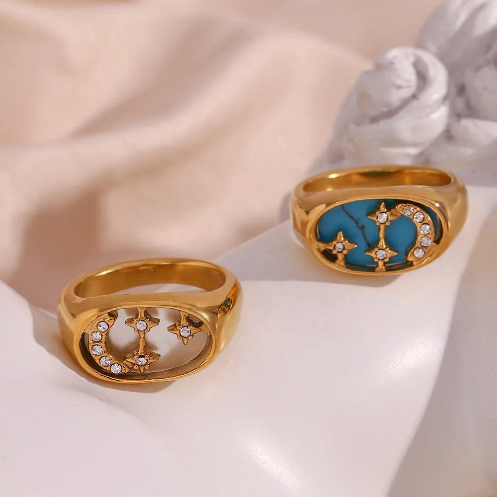 The Moon - Gold Ring