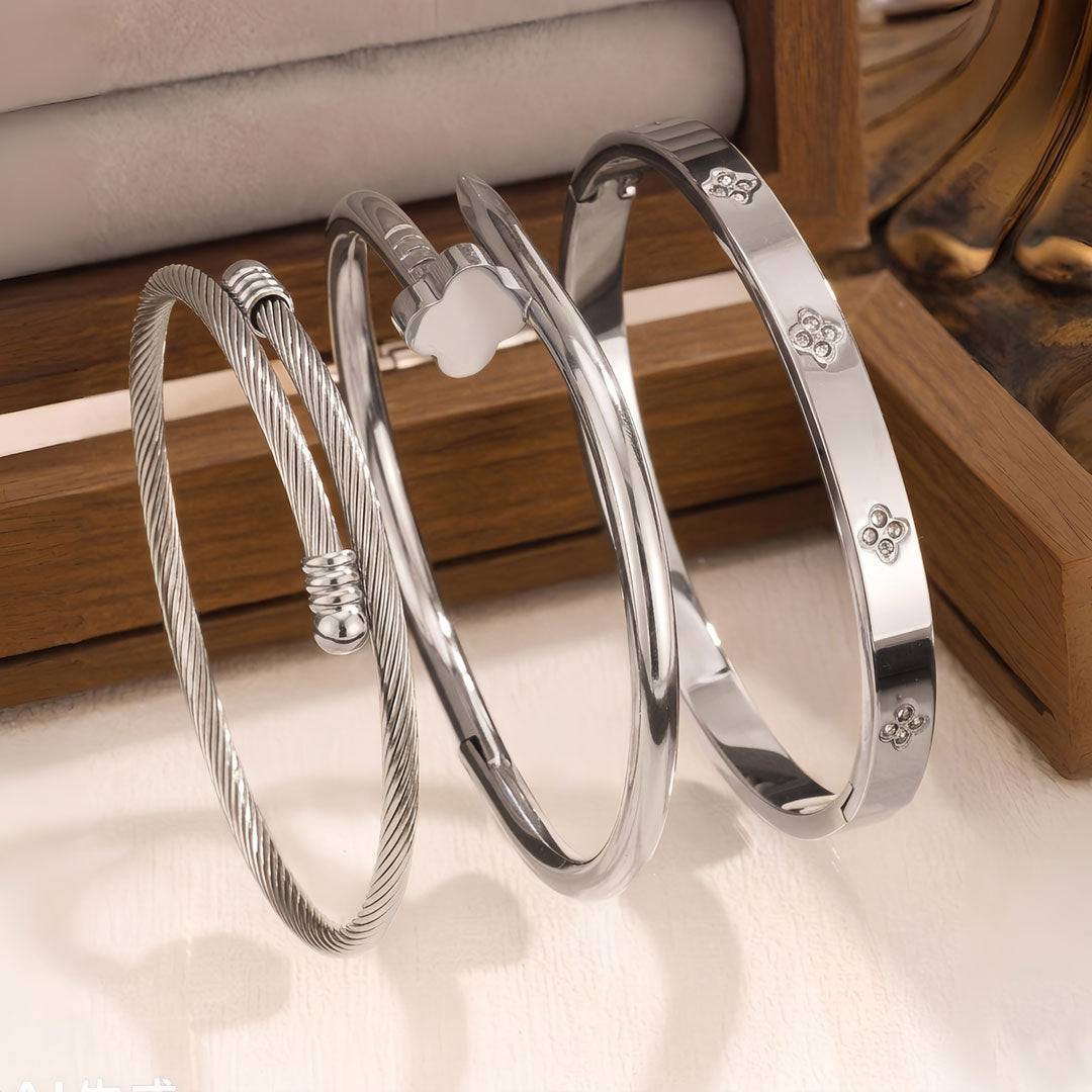 3 Piece Stackable Bangle Set