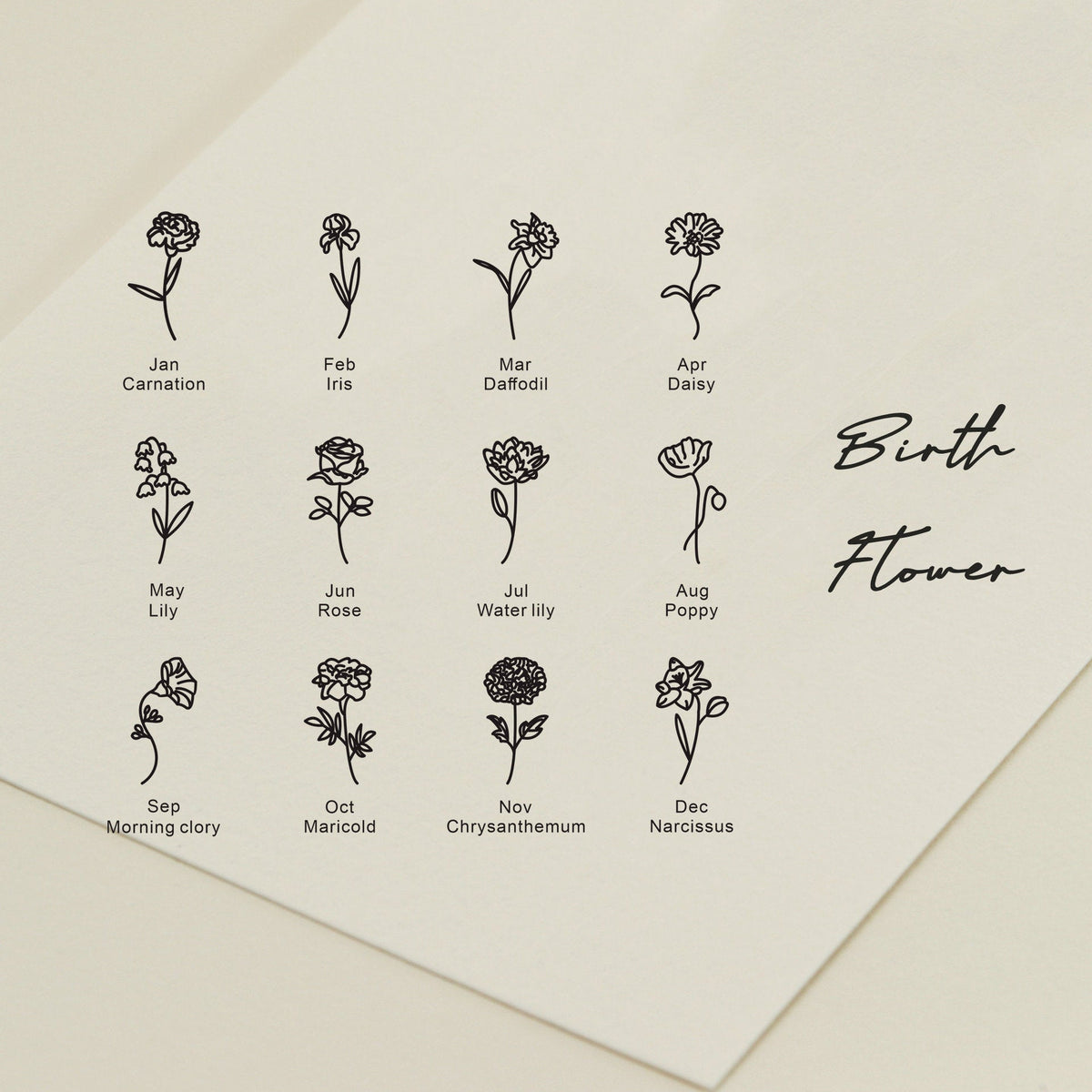 Personalised Birth Flower Necklace