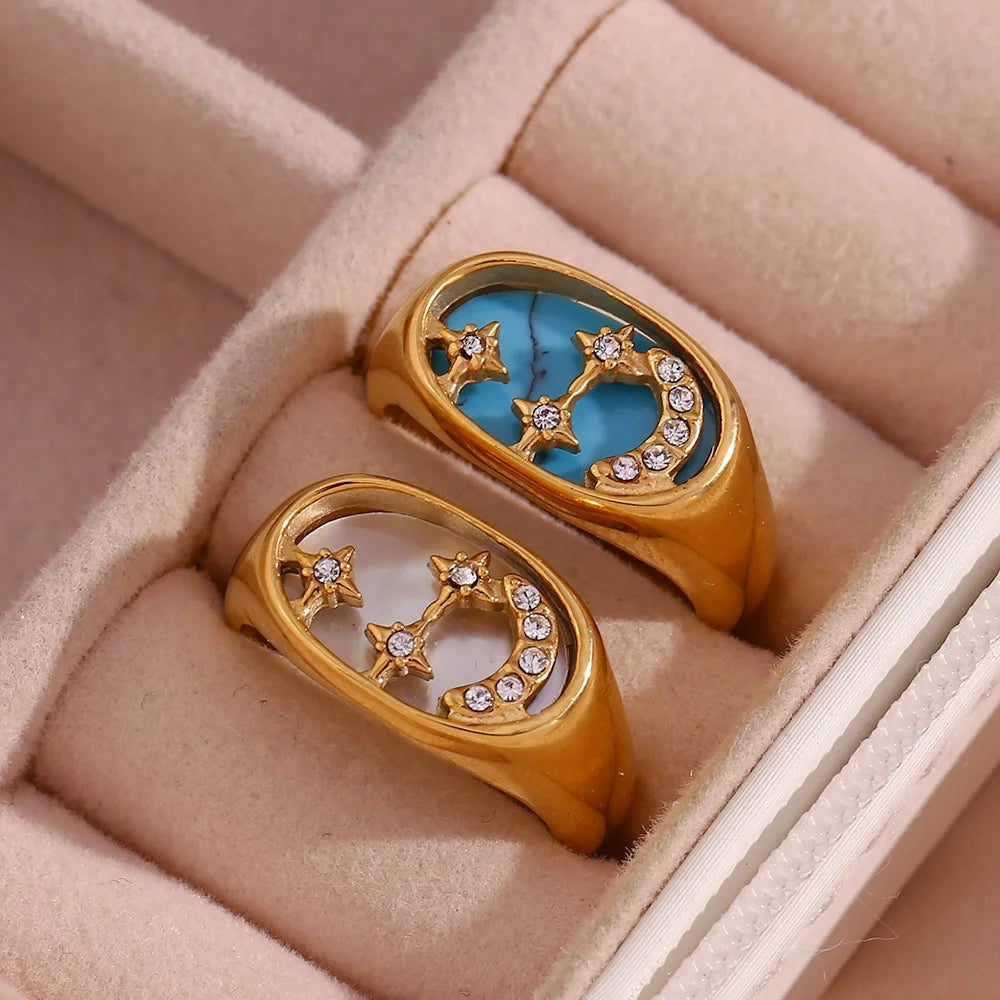 The Moon - Gold Ring