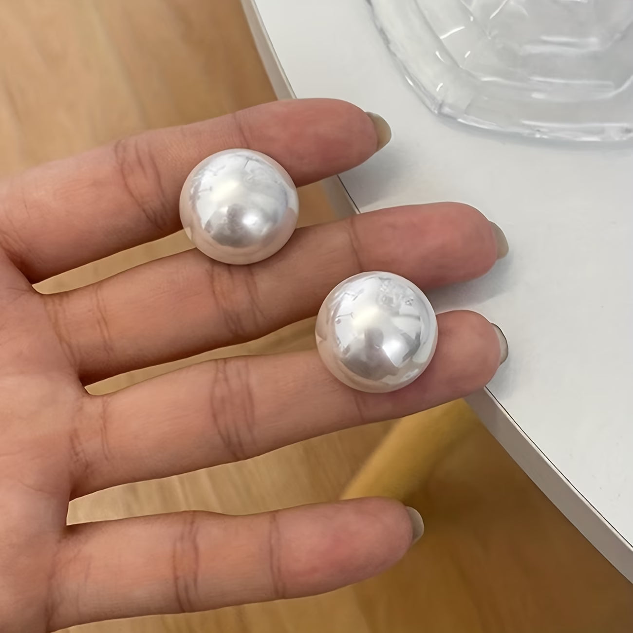 Vintage Statement Pearl Stud Earrings