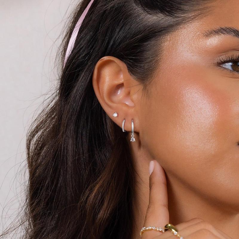 3 Pairs Minimalist Hoop Earrings
