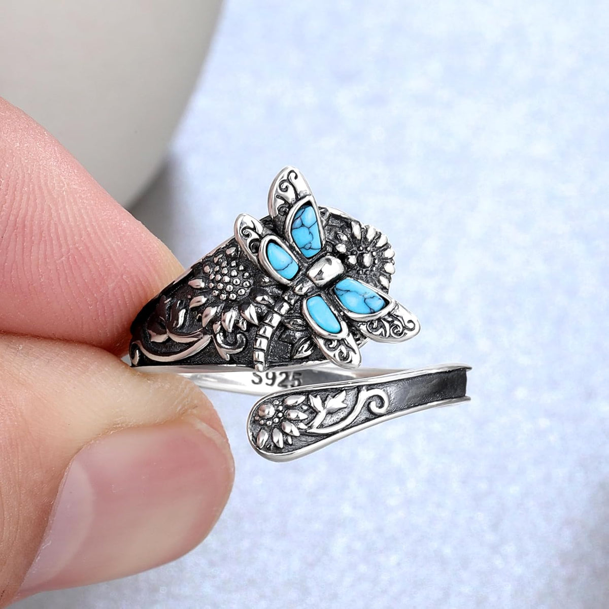 Dragonfly Turquoise Ring