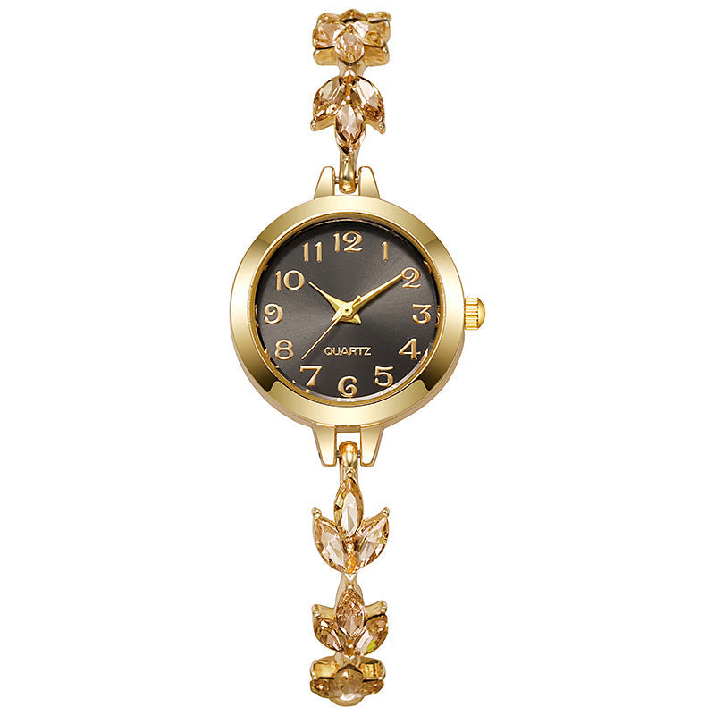 Sparkling Leaf Bracelet Watch