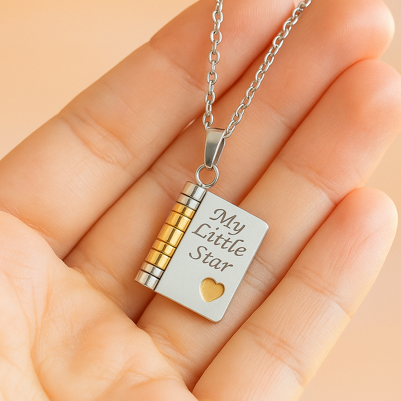 Hidden Message Book Necklace