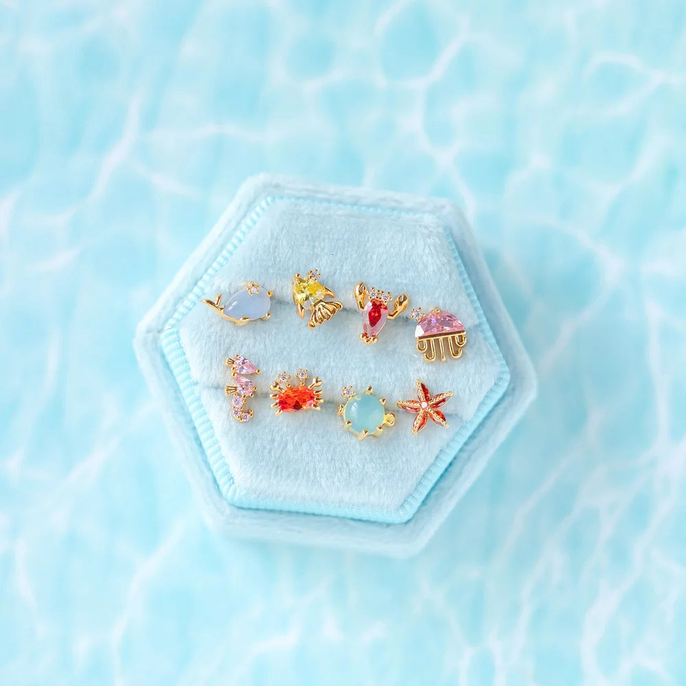 Ocean Design Earrings Set