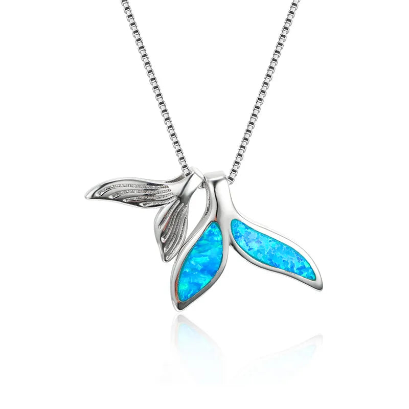 Sun Flower Opal Pendant Necklace
