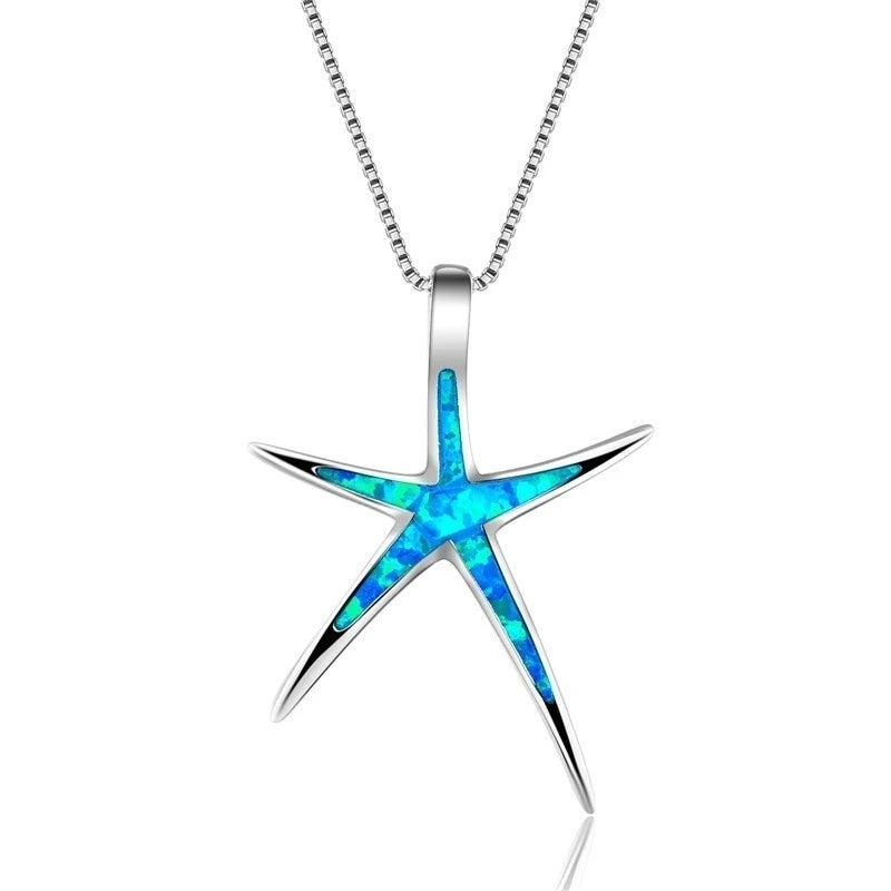 Sun Flower Opal Pendant Necklace