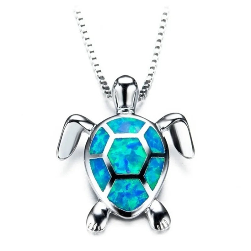 Sun Flower Opal Pendant Necklace