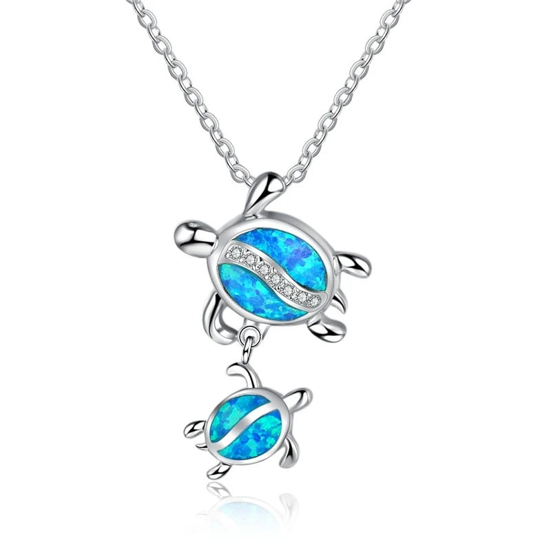 Sun Flower Opal Pendant Necklace