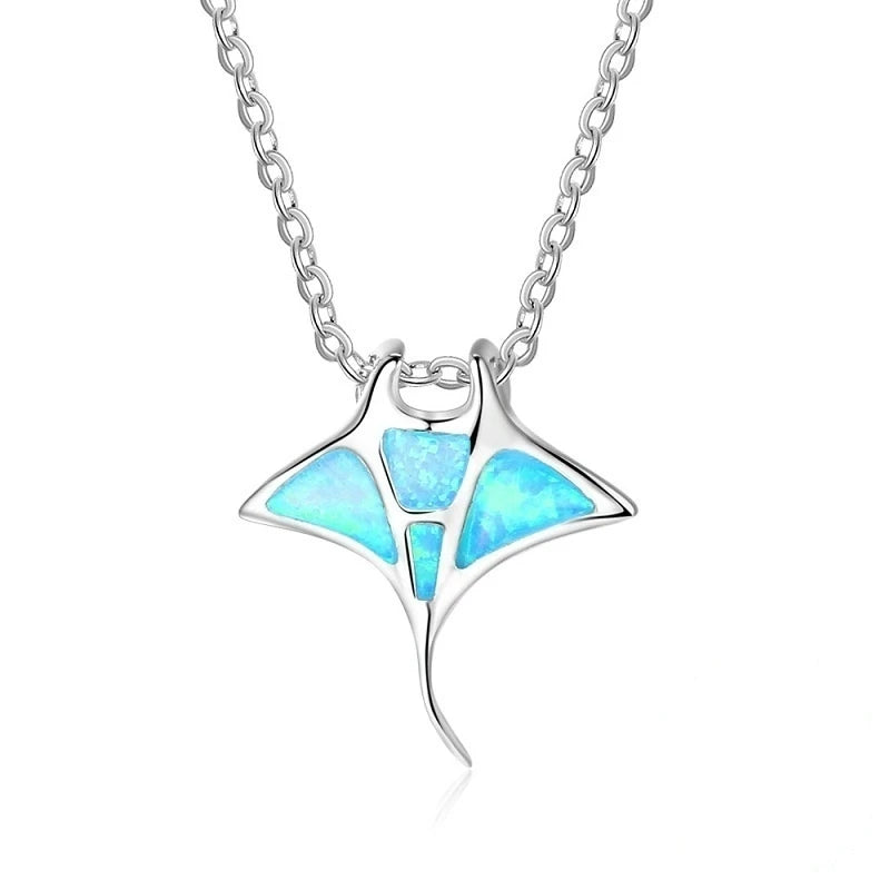 Sun Flower Opal Pendant Necklace
