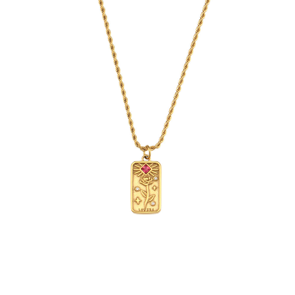 Lovers - Tarot card 18k Necklace