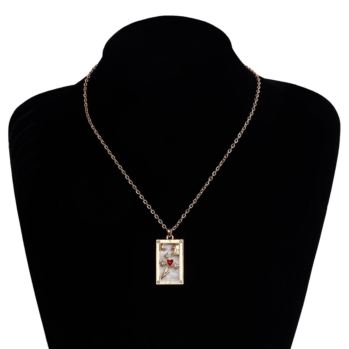 Tarot Card Enamel Necklace
