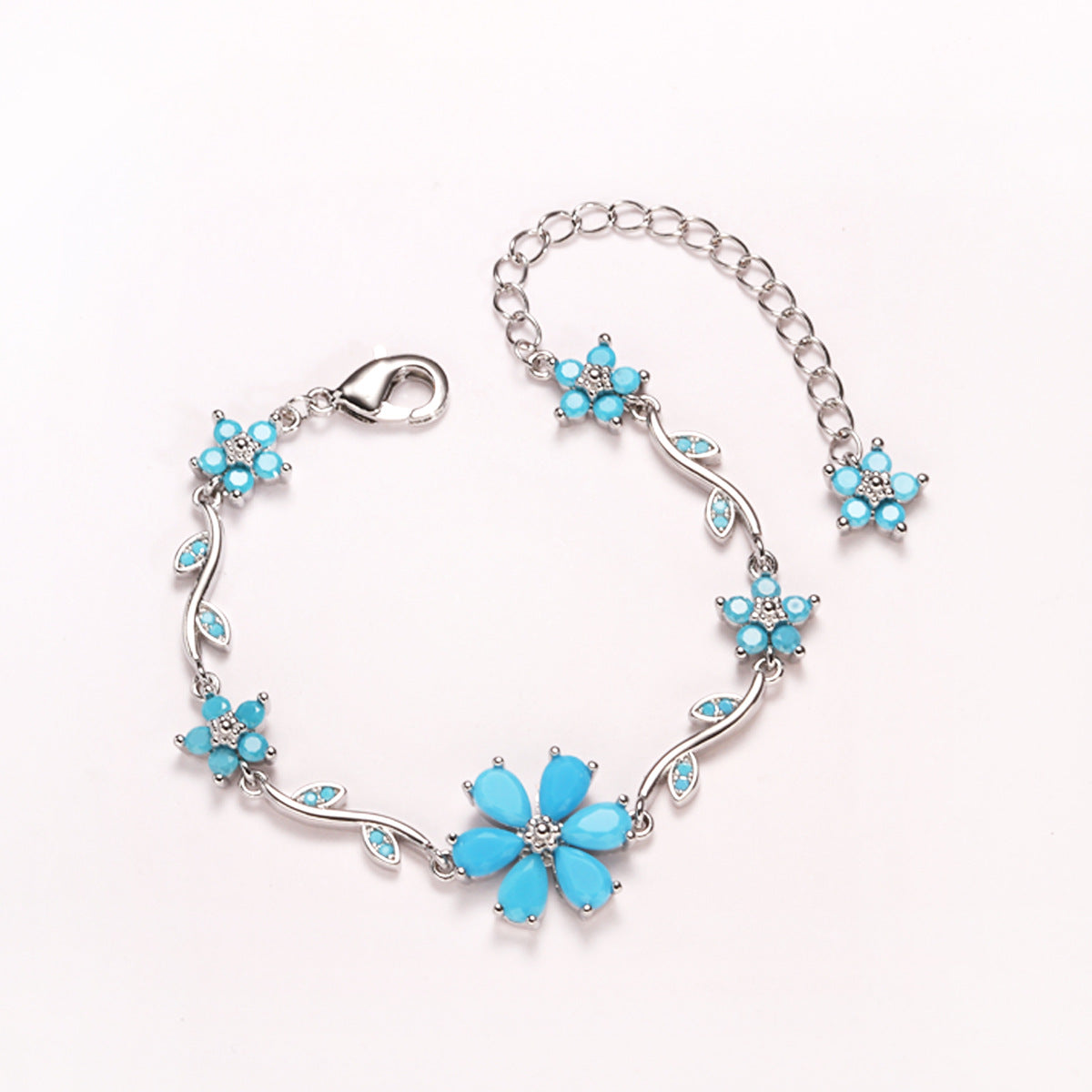 Blooming Crystal Flower Bracelet