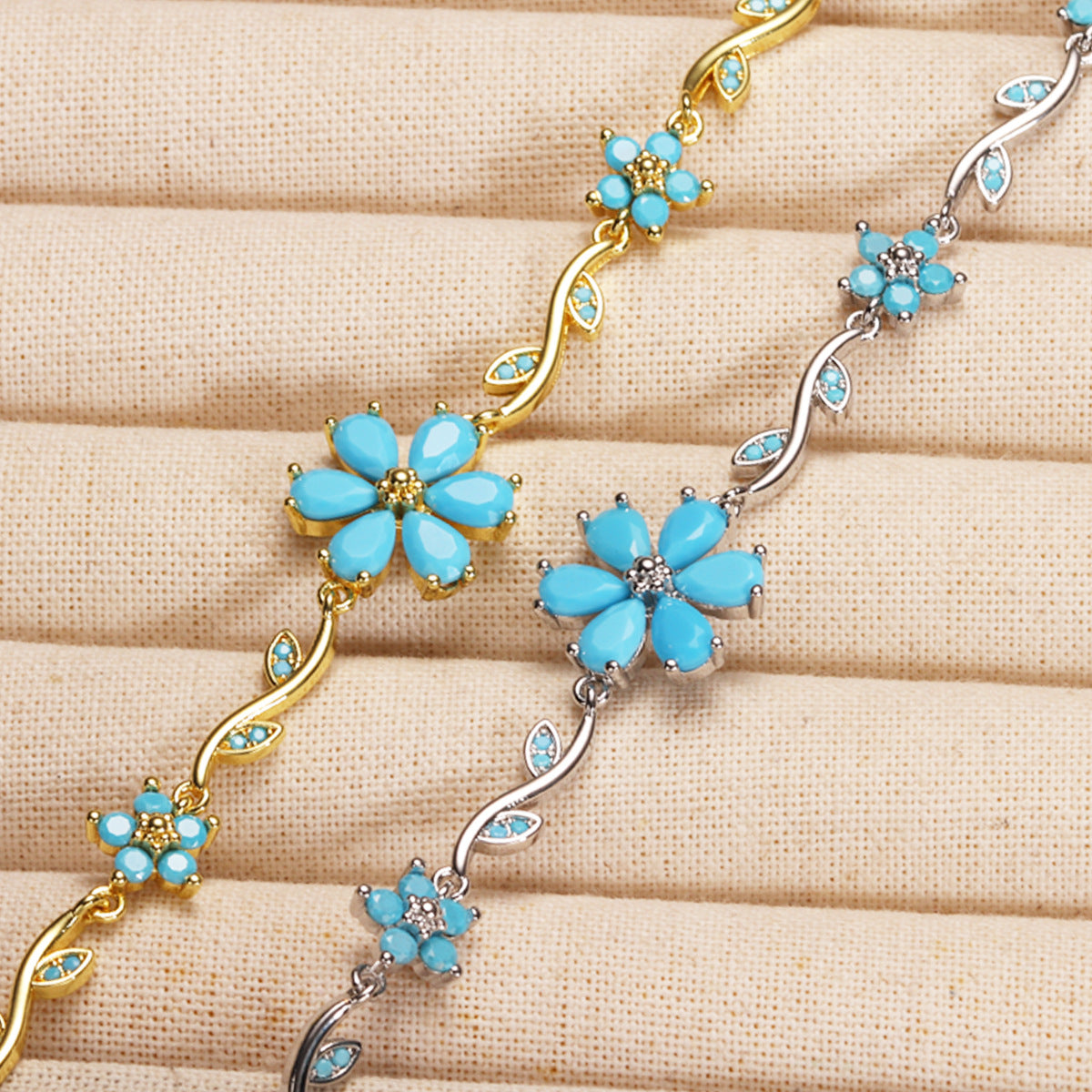 Blooming Crystal Flower Bracelet
