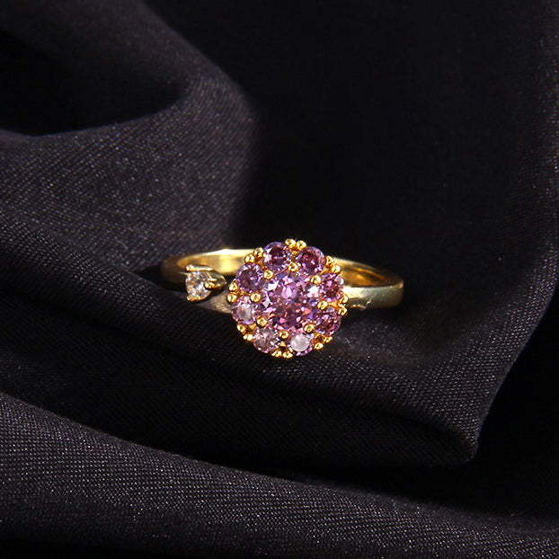 Spinning CZ Open Ring
