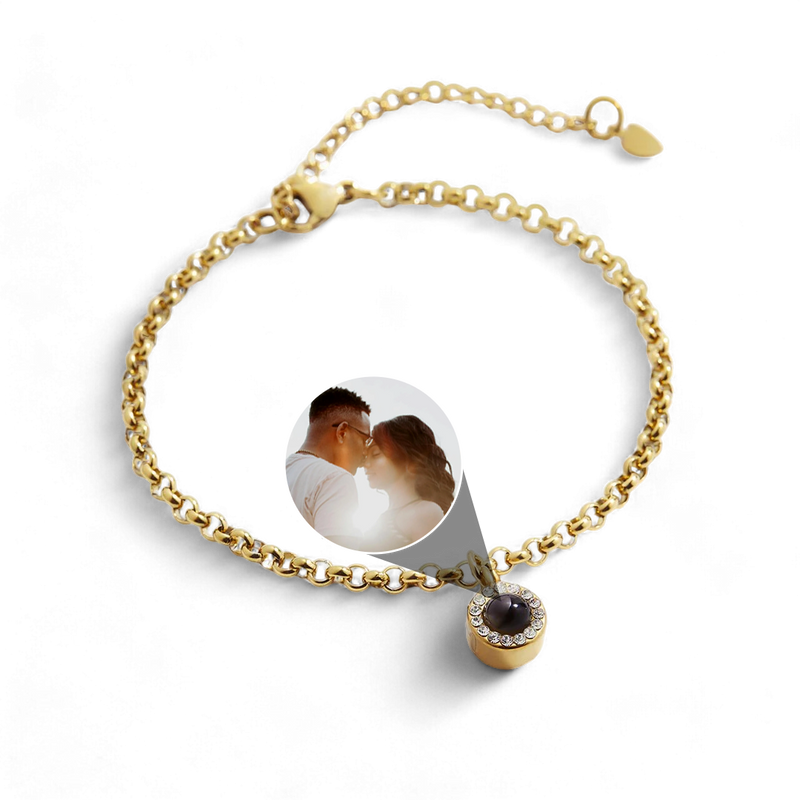 Petite Halo Photo Bracelet