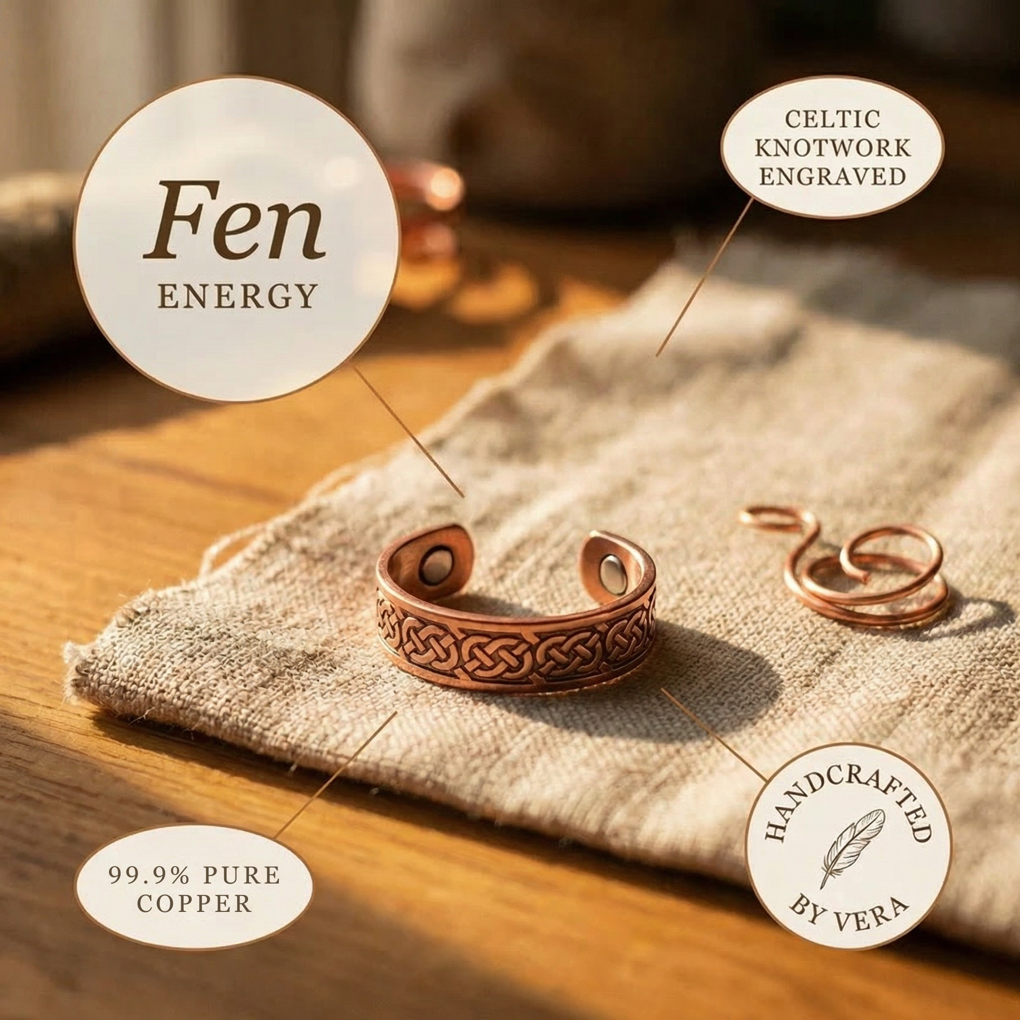 Fen Band Copper Ring