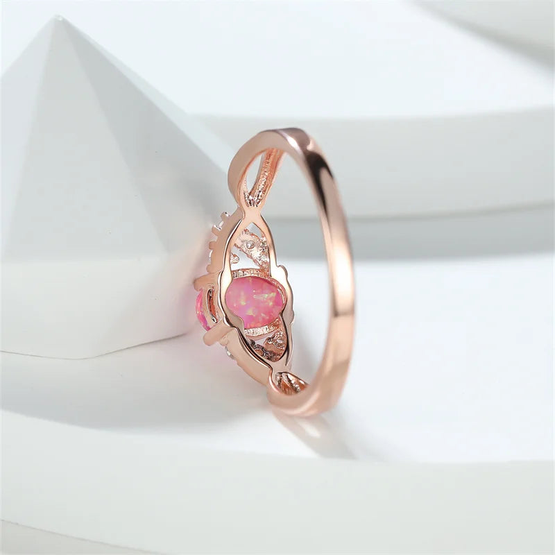 Purple Opal Infinity Ring