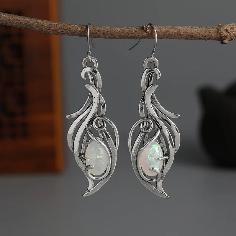 Bohemian Opal Drop Earrings
