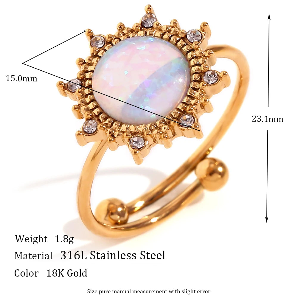Opal Charm Ring