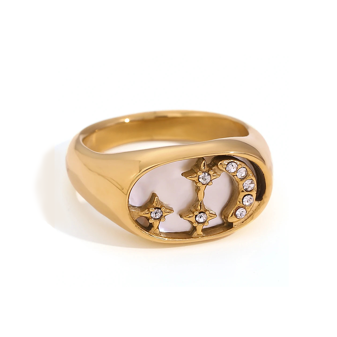 The Moon - Gold Ring