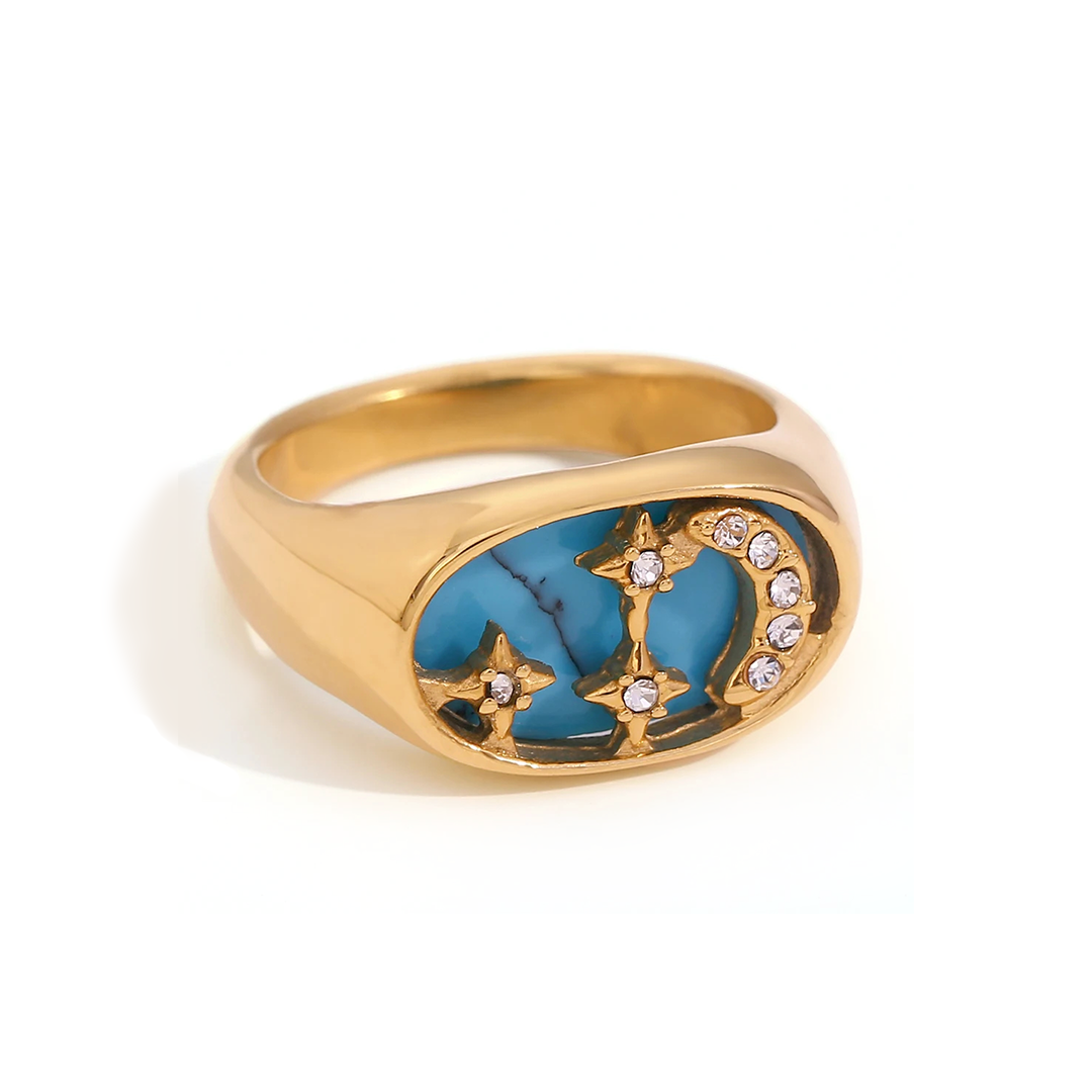 The Moon - Gold Ring