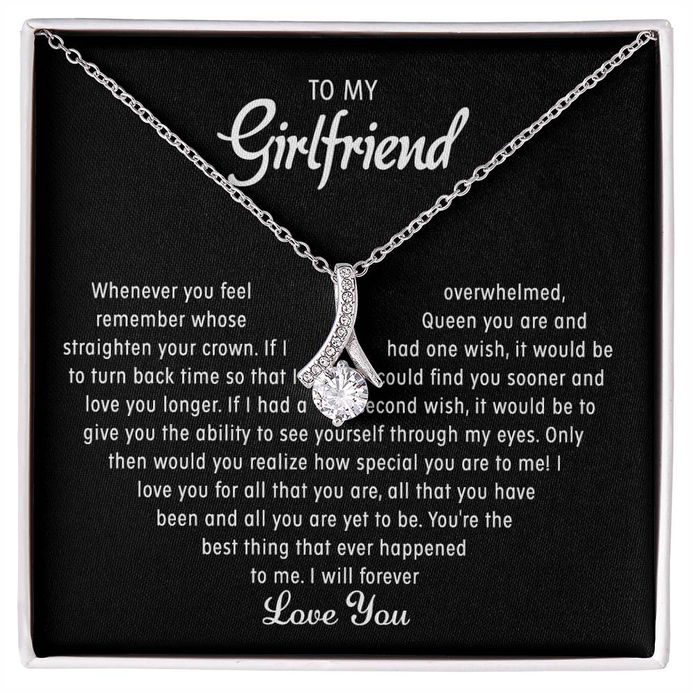 To my Girlfriend - Love pendant necklace - Gold