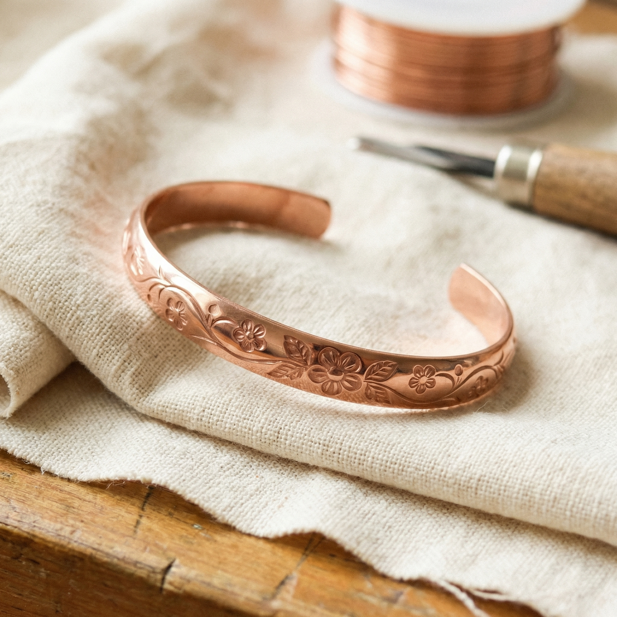 Bloom Rise Copper Bracelet