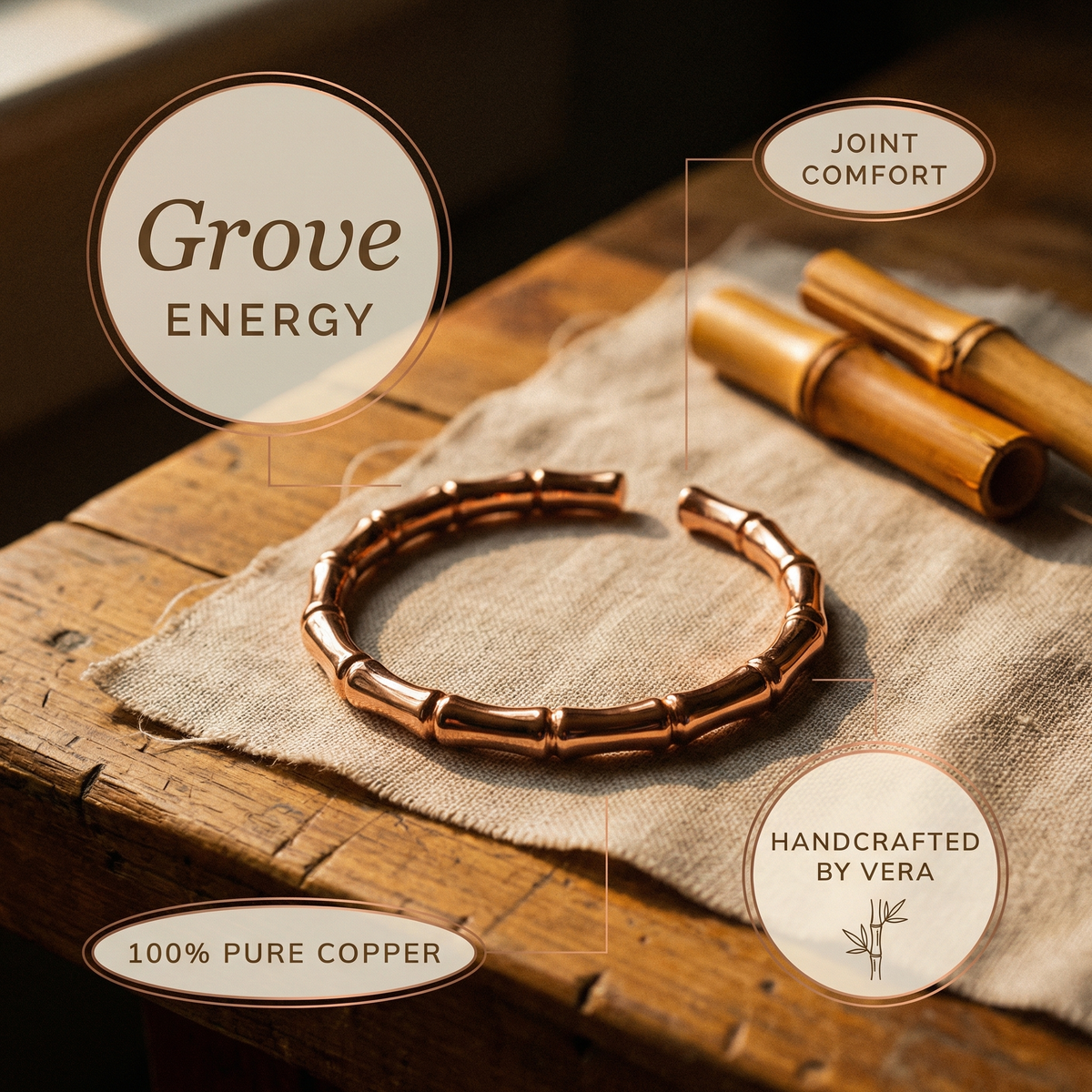 Grove Shelter Copper Bracelet