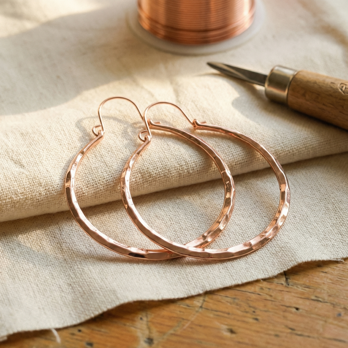 Willow Swing Copper Earrings