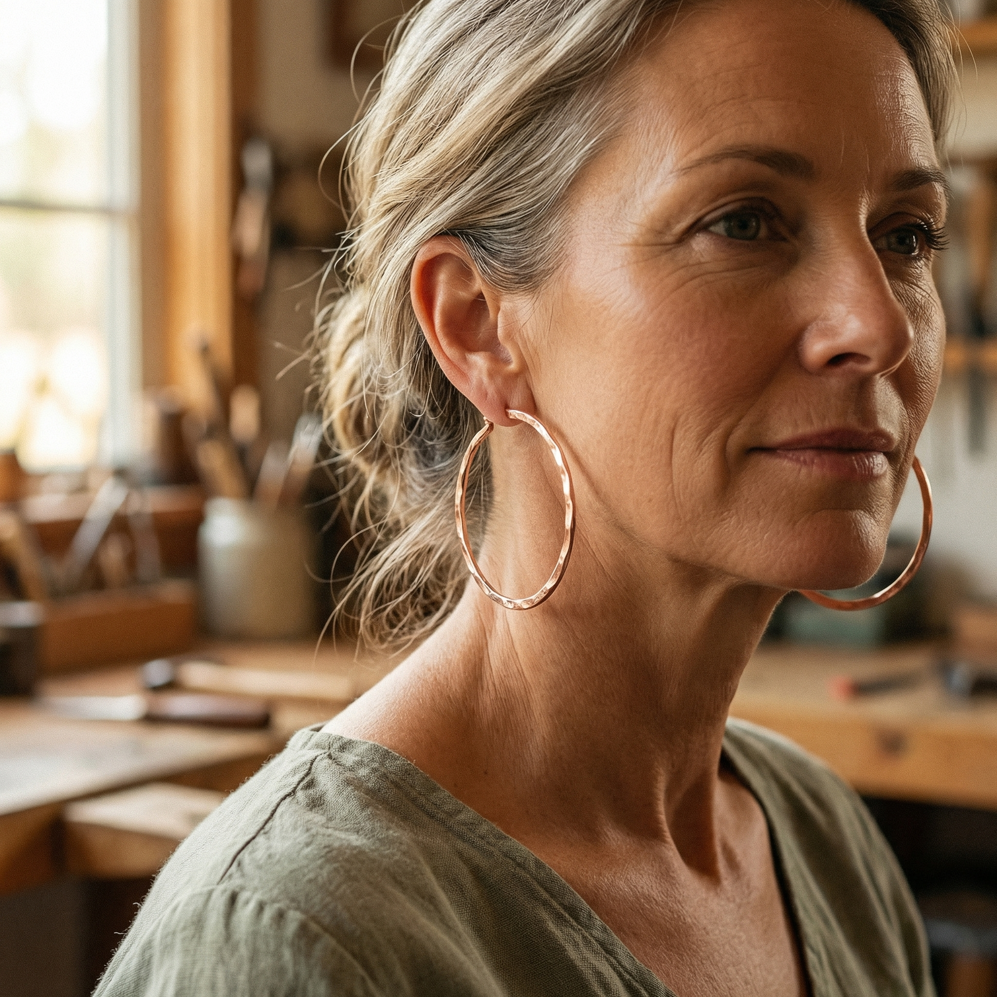 Willow Swing Copper Earrings