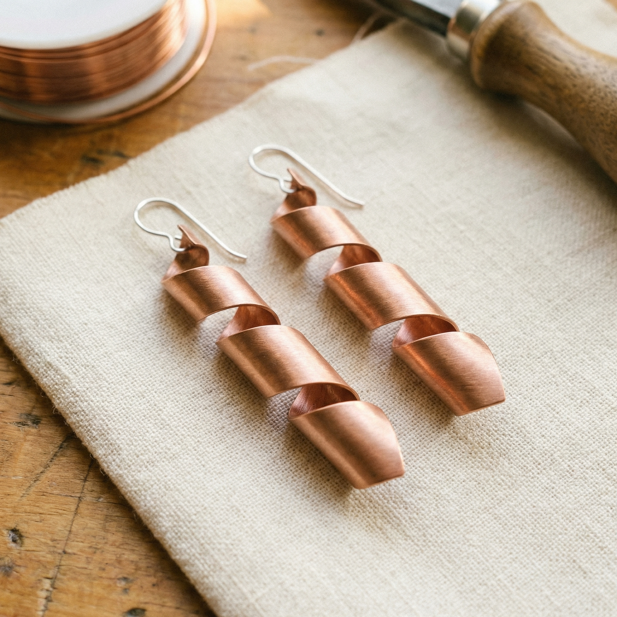 Dusk Drop Copper Earrings