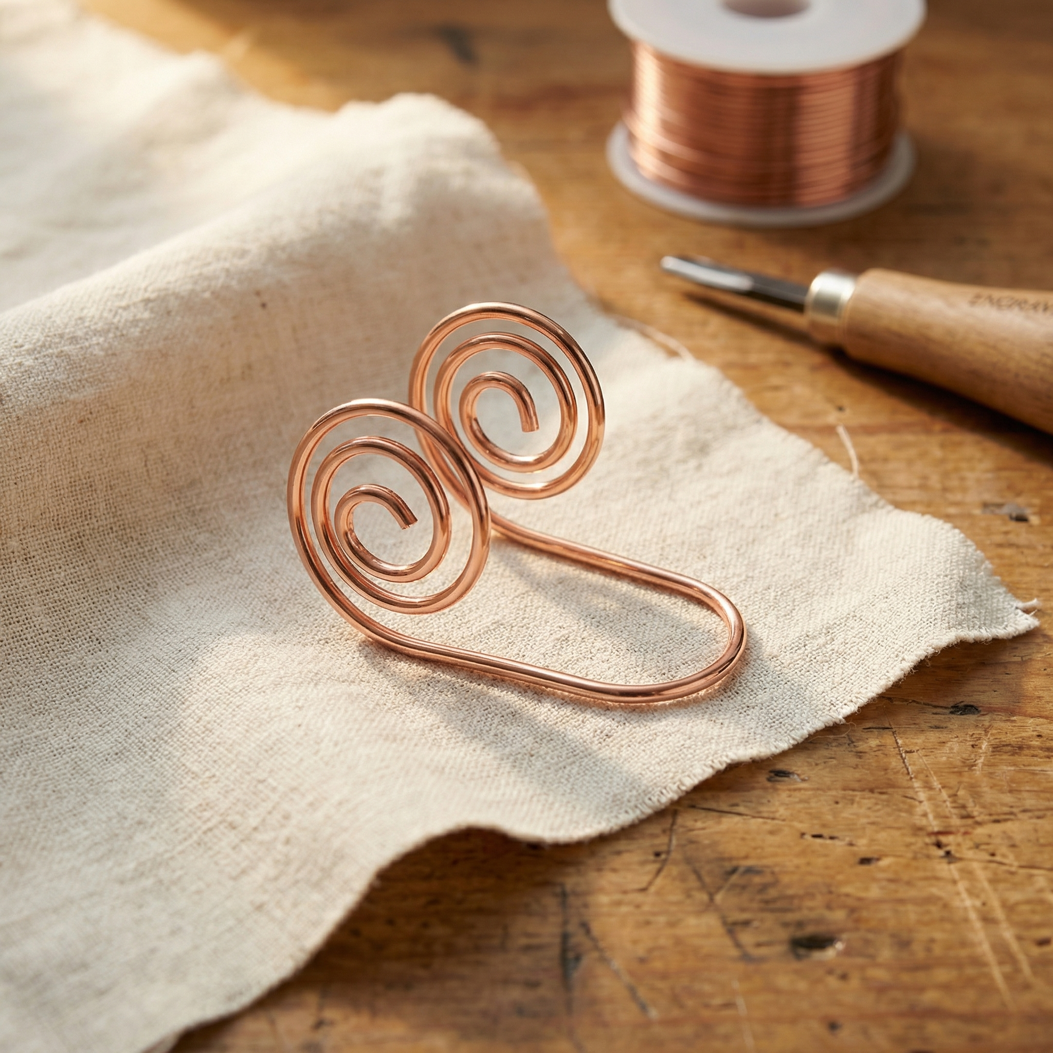 Flow Hand Copper Spiral
