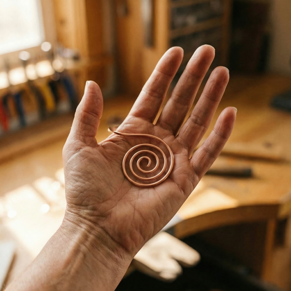 Flow Hand Copper Spiral