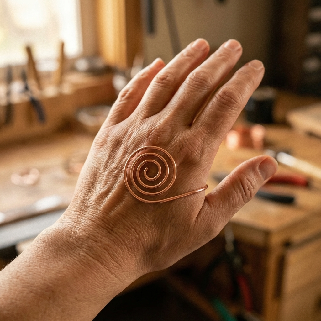 Flow Hand Copper Spiral