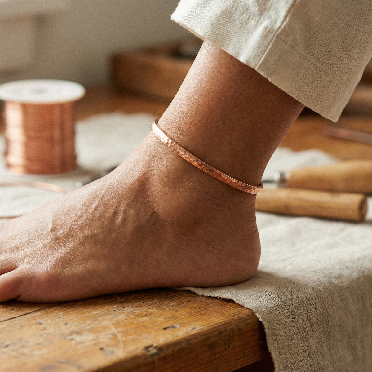 Sand Shore Copper Anklet