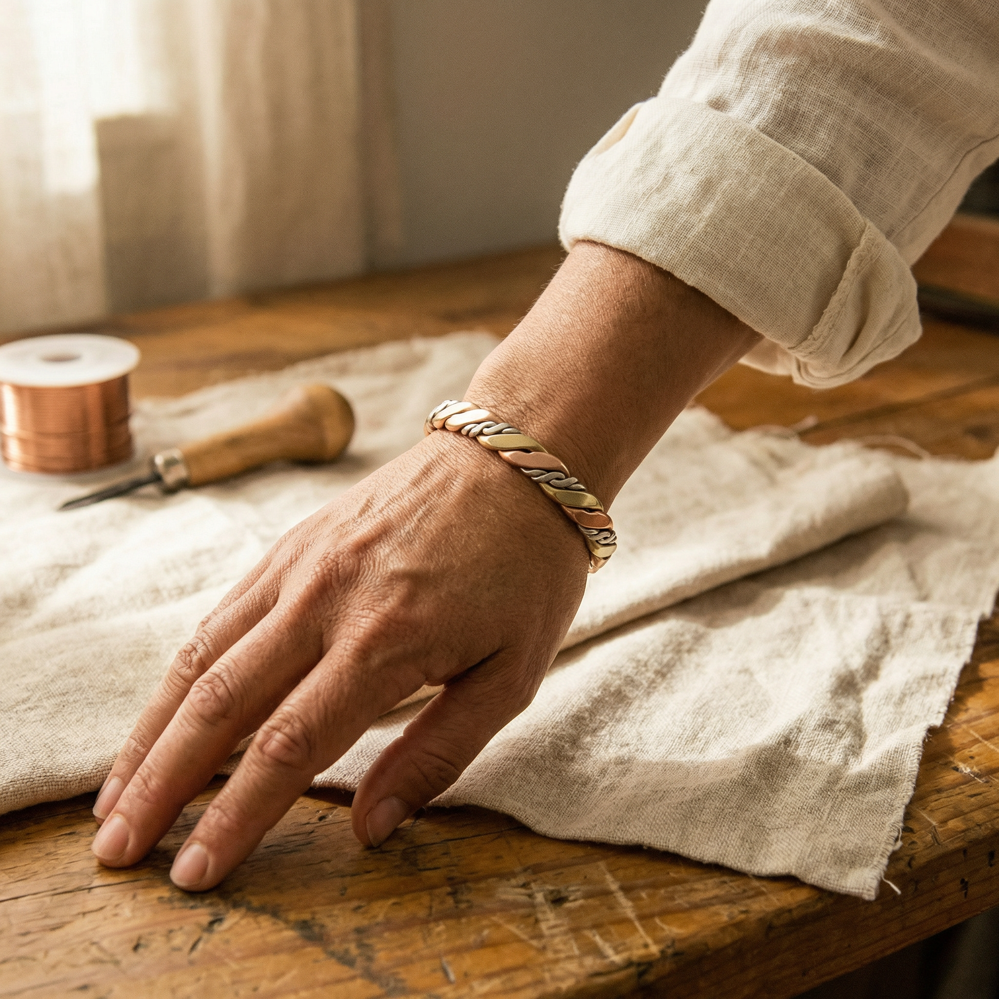 Stone Hold Copper Bracelet