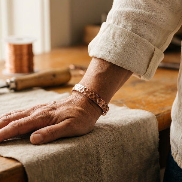 Furrow Deep Copper Bracelet