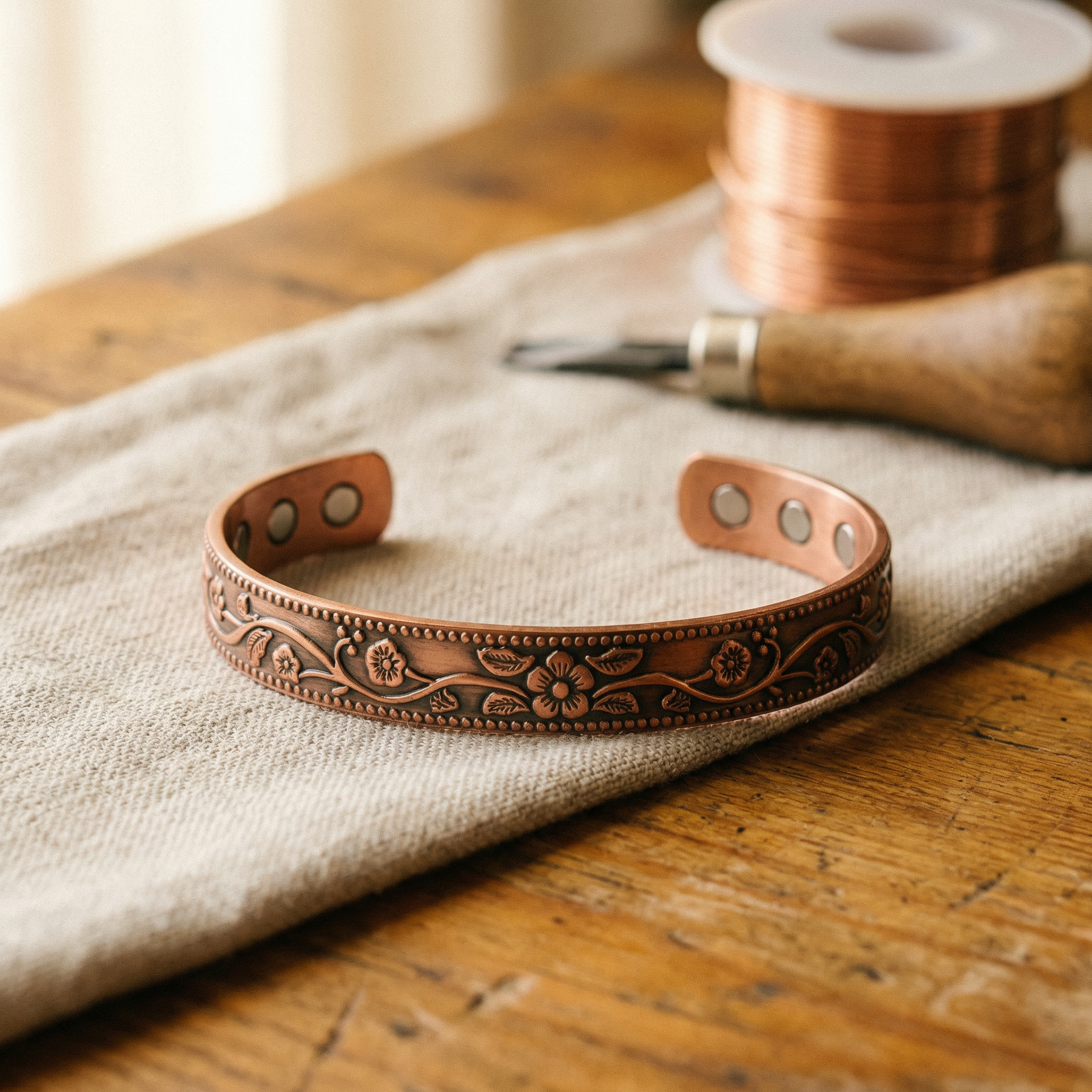 Knell Twist Copper Bracelet